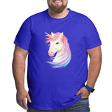 Gold Horn Unicorn Big Size Men's T-shirt