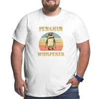 Vintage Retro Penguin Whisperer Big Size Men's T-shirt