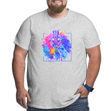 Dazzling Giraffe Print Big Size Men's T-shirt