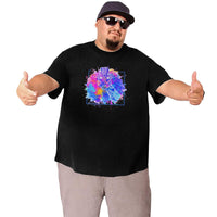 Dazzling Giraffe Print Big Size Men's T-shirt