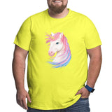 Gold Horn Unicorn Big Size Men's T-shirt