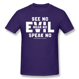 Air Jordan 1 Court Purple 1s Sneaker Tee Evil See No Hear No Speak No Shirt For Man