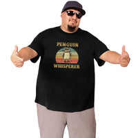Vintage Retro Penguin Whisperer Big Size Men's T-shirt