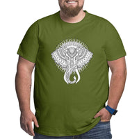 Elephant Head Mandala Big Size Men's T-shirt