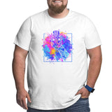 Dazzling Giraffe Print Big Size Men's T-shirt