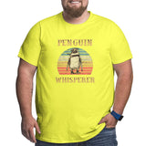 Vintage Retro Penguin Whisperer Big Size Men's T-shirt