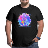 Dazzling Giraffe Print Big Size Men's T-shirt