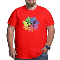 Vintage Retro Butterfly Lover Insect Design Big Size Men's T-shirt