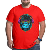 Gorilla Music Headphones Big Size Men's T-shirt