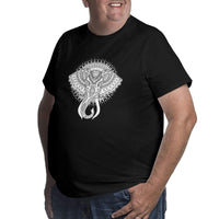 Elephant Head Mandala Big Size Men's T-shirt
