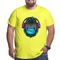 Gorilla Music Headphones Big Size Men's T-shirt
