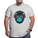 Gorilla Music Headphones Big Size Men's T-shirt
