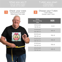 Cute Owl Girl With Watermelon Big Size Men's T-shirt