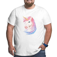 Gold Horn Unicorn Big Size Men's T-shirt