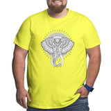 Elephant Head Mandala Big Size Men's T-shirt