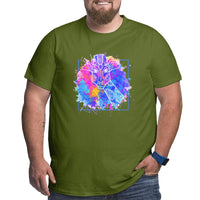 Dazzling Giraffe Print Big Size Men's T-shirt
