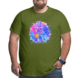 Dazzling Giraffe Print Big Size Men's T-shirt