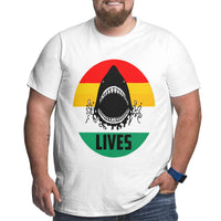 Vintage Retro Lives Shark Big Size Men's T-shirt