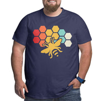 Bee Retro Vintage Beekeeper Birthday Gift Big Size Men's T-shirt