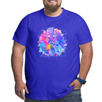 Dazzling Giraffe Print Big Size Men's T-shirt