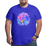 Dazzling Giraffe Print Big Size Men's T-shirt