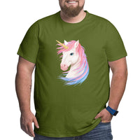 Gold Horn Unicorn Big Size Men's T-shirt