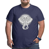 Elephant Head Mandala Big Size Men's T-shirt