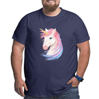 Gold Horn Unicorn Big Size Men's T-shirt