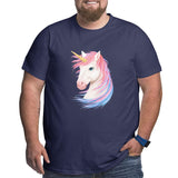 Gold Horn Unicorn Big Size Men's T-shirt