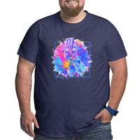 Dazzling Giraffe Print Big Size Men's T-shirt