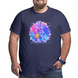 Dazzling Giraffe Print Big Size Men's T-shirt